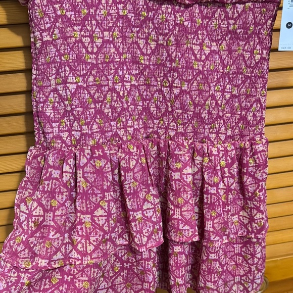 Pink Patterned Ruffle Dress - Picture 3 of 4